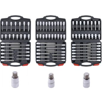   BGS DIY Sortiment biţi | Antrenare pătrat interior 12,5 mm (1/2") | 88 piese (BGS 5186)