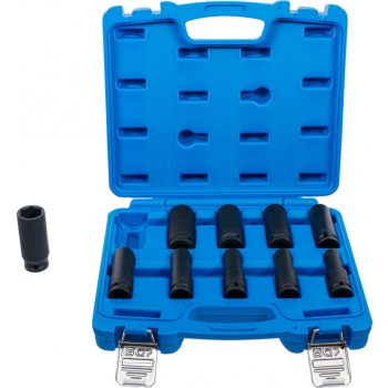  BGS technic Set chei tubulare de impact cu protecţie 6 colțuri, adânc | 12,5 mm (1/2") | 10 - 24 mm | 10 piese (BGS 5206)
