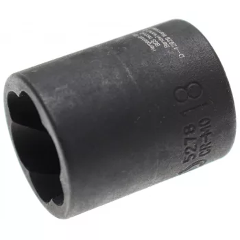   BGS technic Cap cheie tubulară profil spiral / Extractoare de șuruburi | 10 mm (3/8") | 18 mm (BGS 5278)