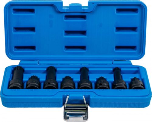 BGS technic Set biti Spline (XZN) M12 - M14 - M16 - M18, antrenare 1/2", 8 piese (BGS 5381)