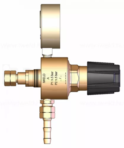 IWELD DYNALINE Acetilena alimentare reductor de presiune de 1,5 bari (5DNLAC1REG)