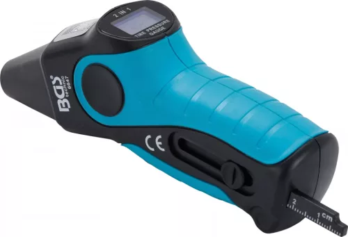 BGS technic Tester digital presiune pneuri & Şubler profil pneuri | "2-IN-1" (BGS 6647)