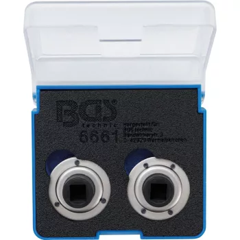   BGS technic Set adaptoare presare pistoane de frână universal cu 2 şi 3 ştifturi, 2 piese (BGS 6661)