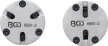 BGS technic Set adaptoare presare pistoane de frână universal cu 2 şi 3 ştifturi, 2 piese (BGS 6661)