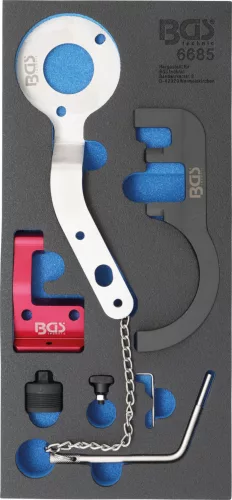 BGS technic Set dispozitive reglare motor | pentru BMW / MINI 1.5 & 2.0 Diesel : Suport organizator pentru cărucior 1/3 (BGS 6685)