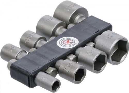 BGS DIY Set daptoare biti pentru masina de gaurit | Antrenare hexagon exterior 6,3 mm (1/4") | 5 - 13 mm | 8 piese (BGS 67308)