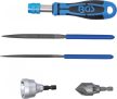 BGS technic Set debavurator exterior / interior şi pile | 5 piese (BGS 6773)