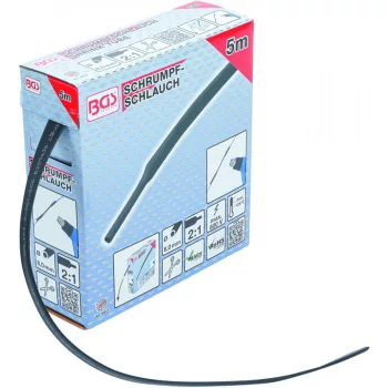   BGS technic Varnis termocontractabil negru Ø 8 mm, lungime 5 m (BGS 6852)