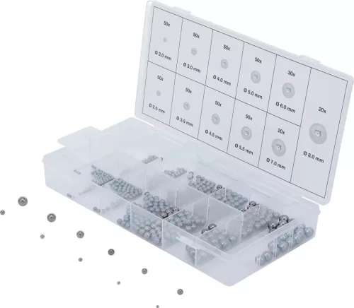 BGS technic Sortiment bile din oţel | 470 piese (BGS 6853)