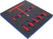 BGS technic Suport organizator pentru cărucior 2/3: Set capete biţi VDE | 10 mm (3/8") / 12,5 mm (1/2") | hexagon interior 4 - 10 mm | 10 piese (BGS 70216)