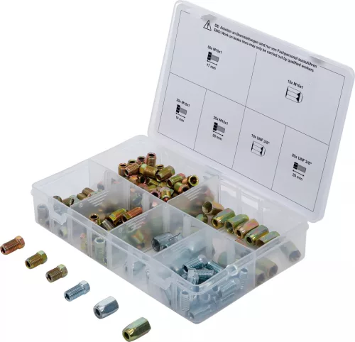 BGS technic Piuliţe olandeze & sortiment de şuruburi pentru îmbinări filetate ale conductelor de frână | 135 piese (BGS 70341)