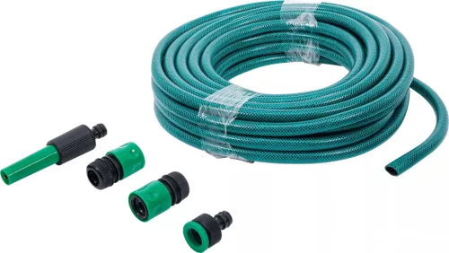 BGS DIY Furtun de grădină | PVC | incl. stropitoare de grădină şi fişă de cuplare | 1/2" | 15 m (BGS 70906)