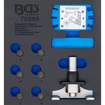   BGS technic Suport organizator pentru cărucior 1/6: Set Tester tensiune curea dinţată şi instrument de măsurare (BGS 70956)