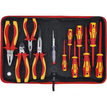   BGS technic Trusa de scule cu izolatie VDE pentru electricieni, 12 piese (BGS 7140)