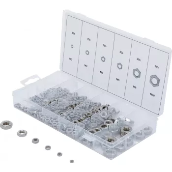   BGS technic Sortiment piuliţe hexagonale | oţel superior | 300 piese (BGS 74249)