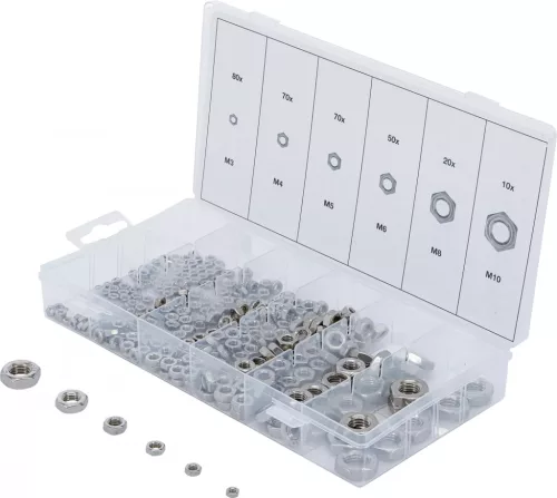 BGS technic Sortiment piuliţe hexagonale | oţel superior | 300 piese (BGS 74249)