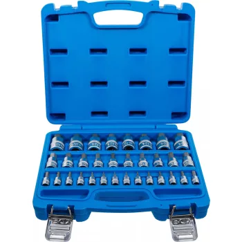   BGS technic Set biţi | 6,3 mm (1/4") / 10 mm (3/8") / 12,5 mm (1/2") | hexagon interior 2 - 19 mm / 1/4 - 9/16" | mărimi metric şi ţoli | 32 piese (BGS 74258)