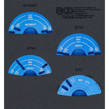   BGS technic Werkstattwageneinlage 1/6: Set dispozitive reglare poziţioner arbori cu came | pentru Mercedes-Benz M152, M157, M276, M278 (BGS 74265)
