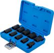 BGS technic Set chei tubulare de impact 6 colțuri | 12,5 mm (1/2") | 3/8 - 15/16" | Mărimi în ţoli | 10 piese (BGS 74296)