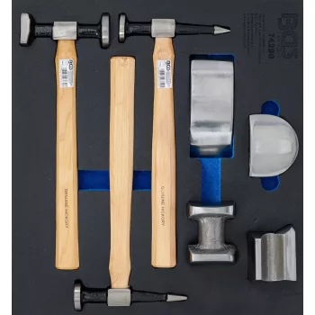   BGS technic Suport organizator pentru cărucior 2/3: Set îndreptare tablă caroserie | 7 piese (BGS 74298)