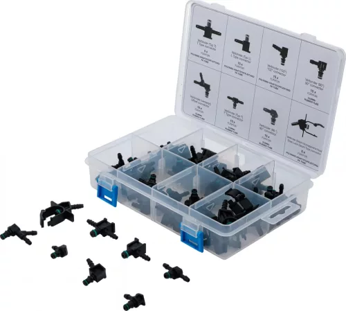 BGS technic Sortiment conectoare conductă retur Diesel | 85 piese (BGS 74301)