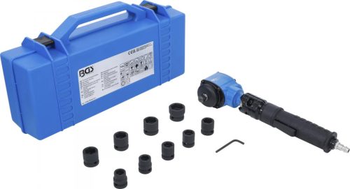 BGS technic Şurubelniţă cu impact pneumatică | Set chei tubulare de impact şi în unghi | 12,5 mm (1/2") | 650 Nm | 10 piese (BGS 74348)