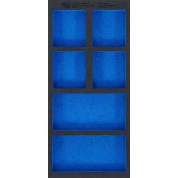   BGS technic Suport organizator pentru cărucior 1/3, gol: 6 compartimente aşezare | 408 x 189 x 32 mm (BGS 74361)