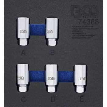   BGS technic Suport organizator pentru cărucior 1/6: Set chei desfăcut antifurt pentru Tesla | 5 piese (BGS 74388)