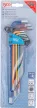 BGS technic Set chei tip L | multicoloră | extra lungă | hexagon interior 1,5 - 10 mm | 9 piese (BGS 74456)