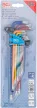 BGS technic Set chei tip L | multicoloră | extra lungă | profil T (pentru Torx) T10 - T50 | 9 piese (BGS 74459)