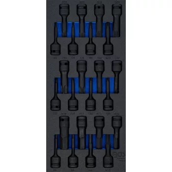   BGS technic Suport organizator pentru cărucior 1/3: Set capete biţi de impact | 12,5 mm (1/2") | 24 piese (BGS 74514)