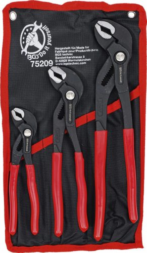 BGS DIY Set cleşti reglabil instalator | 175 / 240 / 300 mm | 3 piese (BGS 75209)