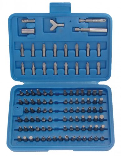 BGS technic Set biţi pentru şuruburi de siguranţă | Antrenare 6 colțuri exterior 6,3 mm (1/4") | 100 piese (BGS 765)