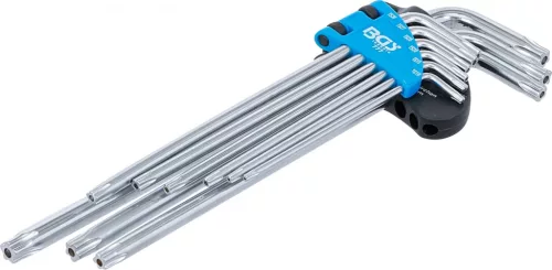 BGS technic Set chei tip L | extra lungi | Profil TS (pentru Torx Plus) TS10 - TS50 | 9 piese (BGS 777)