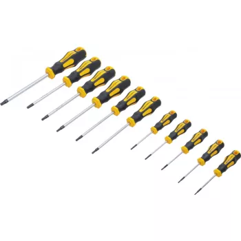   BGS DIY Set şurubelniţe | Profil T (pentru Torx) cu gaură | T6 - T40 | 11 piese (BGS 7845)