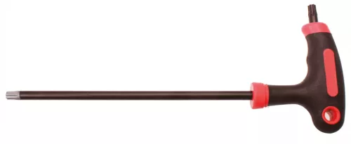 BGS DIY Şurubelniţă cu mâner T şi lamă laterală | Profil T (pentru Torx) cu/fără alezaj T15 (BGS 7880-T15)