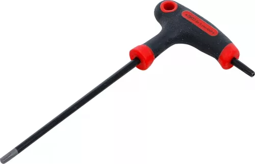 BGS DIY Şurubelniţă cu mâner T şi lamă laterală | Profil T (pentru Torx) cu/fără alezaj T20 (BGS 7880-T20)