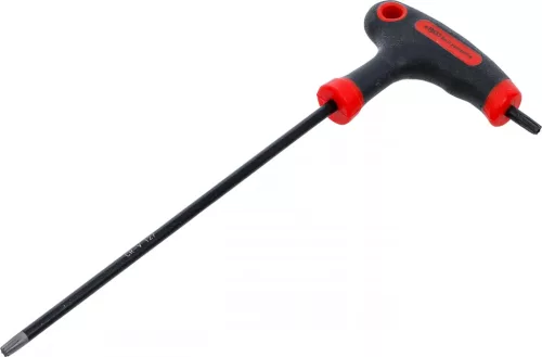 BGS DIY Şurubelniţă cu mâner T şi lamă laterală | Profil T (pentru Torx) cu/fără alezaj T27 (BGS 7880-T27)