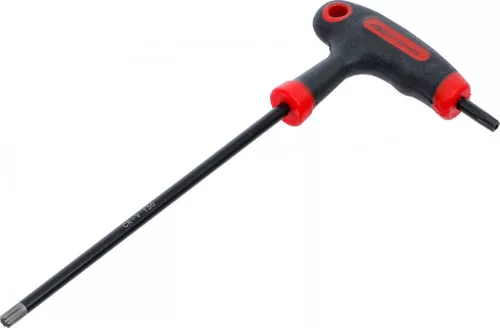 BGS DIY Şurubelniţă cu mâner T şi lamă laterală | Profil T (pentru Torx) cu/fără alezaj T30 (BGS 7880-T30)