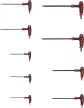 BGS DIY Set şurubelniţe cu mâner T şi lamă laterală | Profil T (pentru Torx) cu alezaj | T10 - T50 | 9 piese (BGS 7880)