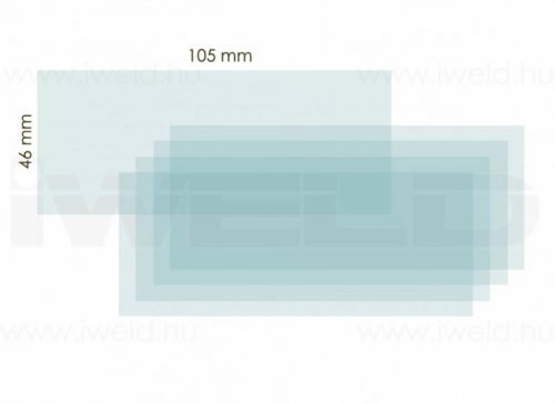 IWELD S998C plexiglas de protecție internă pentru automată scut cap de sudare 46X105mm (80000S998CB)