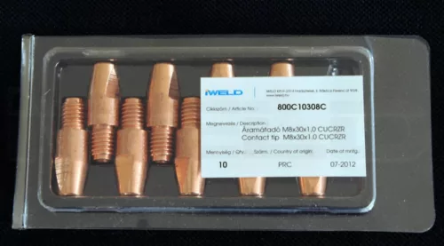 IWELD Transfer curent M8x30x1.0 CuCrZr (800C10308C)