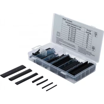   BGS technic Set tuburi termocontractante | negru | 127 piese (BGS 8042)