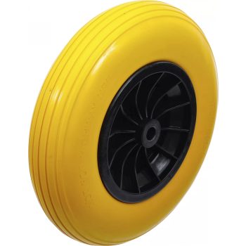  BGS DIY Roată pentru roabă | PU, galbenă/neagră | 400 mm (BGS 80657)