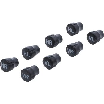   BGS DIY Set capace ventile plastic | pentru marcarea pneurilor | 8 piese (BGS 80722)