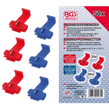   BGS technic Conectori pentru cabluri electrice 1.5-1.5mm, 1.5-2.5mm, 50-piese (BGS 80757)