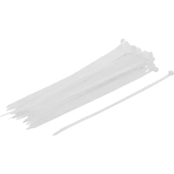   BGS DIY Set coliere pentru cablu | alb | 4,8 x 250 mm | 50 piese (BGS 80770)
