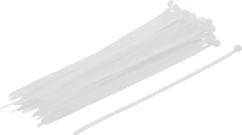 BGS DIY Set coliere pentru cablu | alb | 4,8 x 250 mm | 50 piese (BGS 80770)