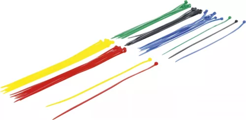 BGS DIY Set coliere pentru cablu | colorat | 4,8 x 300 mm | 50 piese (BGS 80771)