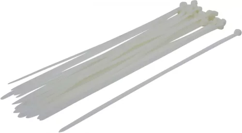 BGS DIY Set coliere pentru cablu | alb | 8,0 x 400 mm | 30 piese (BGS 80774)
